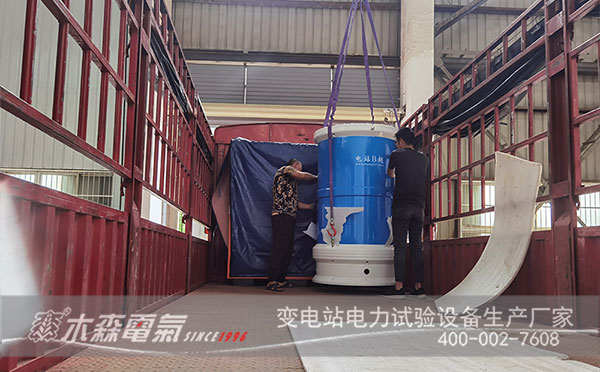 8100kVA-500kV諧振完成110kV10km長(zhǎng)電纜耐壓吊裝