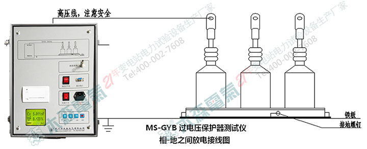 過(guò)電壓保護(hù)器測(cè)試儀試驗(yàn)接線